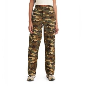 Levi’s 94 Baggy Y2K Relaxed Fit Cargo Camo Pants Women’s Size 25 Elastic Cuff